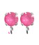 Base Orecchini a Perno con Chaton SW Electric Pink Ignite SS39 8 mm colore Acciaio