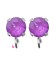 Base Orecchini a Perno con Chaton SW Electric Violet Ignite SS39 8 mm colore Acciaio