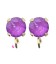 Base Orecchini a Perno con Chaton SW Electric Violet Ignite SS39 8 mm colore Oro
