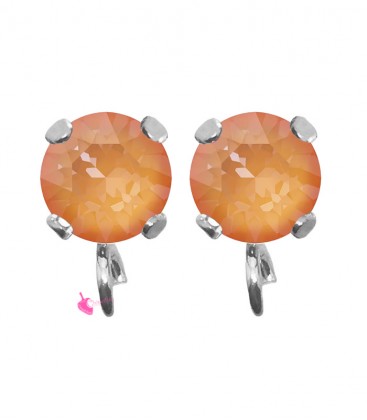 Base Orecchini a Perno con Chaton SW Mango Ignite SS39 8 mm colore Acciaio