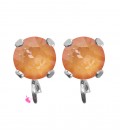 Base Orecchini a Perno con Chaton SW Mango Ignite SS39 8 mm colore Acciaio