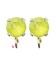 Base Orecchini a Perno con Chaton SW Electric Yellow Ignite SS39 8 mm colore Oro