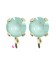 Base Orecchini a Perno con Chaton SW Soft Mint Ignite SS39 8 mm colore Oro