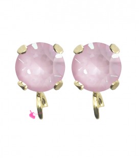 Base Orecchini a Perno con Chaton SW Soft Rose Ignite SS39 8 mm colore Oro