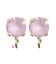 Base Orecchini a Perno con Chaton SW Soft Rose Ignite SS39 8 mm colore Oro