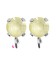 Base Orecchini a Perno con Chaton SW Soft Yellow Ignite SS39 8 mm colore Acciaio