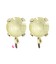 Base Orecchini a Perno con Chaton SW Soft Yellow Ignite SS39 8 mm colore Oro