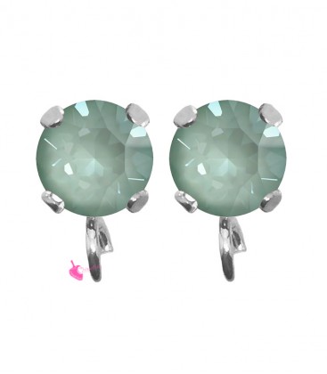 Base Orecchini a Perno con Chaton SW Agave Ignite SS39 8 mm colore Acciaio