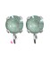 Base Orecchini a Perno con Chaton SW Agave Ignite SS39 8 mm colore Acciaio