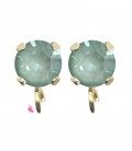 Base Orecchini a Perno con Chaton SW Agave Ignite SS39 8 mm colore Oro