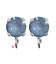 Base Orecchini a Perno con Chaton SW Denim Ignite SS39 8 mm colore Acciaio