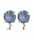 Base Orecchini a Perno con Chaton SW Denim Ignite SS39 8 mm colore Oro