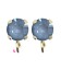 Base Orecchini a Perno con Chaton SW Denim Ignite SS39 8 mm colore Oro