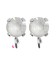 Base Orecchini a Perno con Chaton SW Electric White Ignite SS39 8 mm colore Acciaio