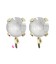 Base Orecchini a Perno con Chaton SW Electric White Ignite SS39 8 mm colore Oro