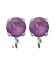 Base Orecchini a Perno con Chaton SW Orchid Ignite SS39 8 mm colore Acciaio