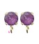 Base Orecchini a Perno con Chaton SW Orchid Ignite SS39 8 mm colore Oro
