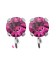 Base Orecchini a Perno con Chaton SW Dark Rose SS39 8 mm colore Acciaio