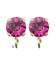 Base Orecchini a Perno con Chaton SW Dark Rose SS39 8 mm colore Oro