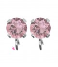 Base Orecchini a Perno con Chaton SW Antique Pink SS39 8 mm colore Acciaio