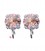 Base Orecchini a Perno con Chaton SW Light Rose Shimmer SS39 8 mm colore Acciaio