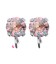 Base Orecchini a Perno con Chaton SW Light Rose Shimmer SS39 8 mm colore Acciaio