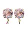 Base Orecchini a Perno con Chaton SW Light Rose Shimmer SS39 8 mm colore Oro