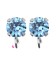 Base Orecchini a Perno con Chaton SW Reinvented Cool Blue SS39 8 mm colore Acciaio
