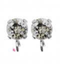 Base Orecchini a Perno con Chaton SW Greige SS39 8 mm colore Acciaio