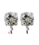 Base Orecchini a Perno con Chaton SW Greige SS39 8 mm colore Acciaio