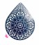 Ciondolo Filigrana Goccia 50x40 mm Blu