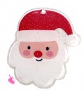 Ciondolo Babbo Natale Glitter 45x40x2 mm Acrilico