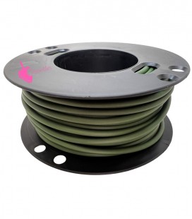 Cordoncino PVC 4 mm Forato Colore Verde Oliva (20 metri)