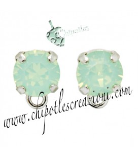 Base Orecchini a Perno con Chaton Chrysolite Opal SS39