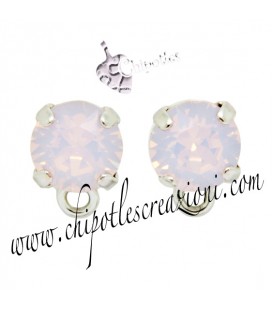 Base Orecchini a Perno con Swarovski Rose Water Opal SS39