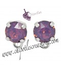 Base Orecchini a Perno con Swarovski Cyclamen Opal SS39