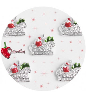 Charm Babbo Natale in Slitta 19x22 mm