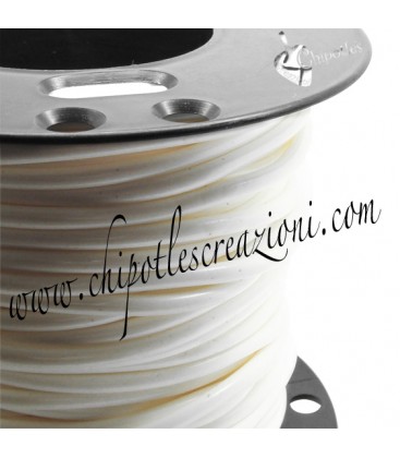 Cordoncino PVC 4 mm Forato Colore Bianco Avorio