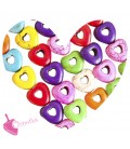 Perle Cuore 24x25 mm Colori Vari (3 pezzi)