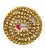 Perla Rondella Mezzo Cristallo 12 mm Oro