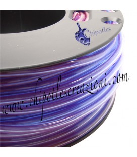 Cordoncino PVC Trasparente 4 mm Forato color Tanzanite