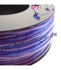 Cordoncino PVC Trasparente 4 mm Forato color Tanzanite (1 metro)