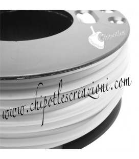 Cordoncino PVC Bianco 4 mm Forato (1 metro)